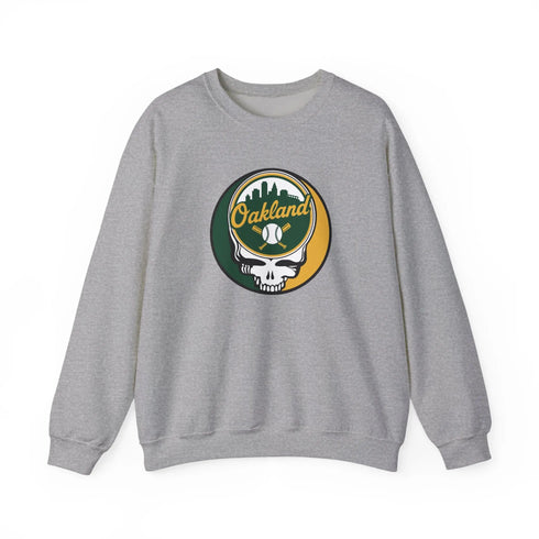 Grateful Dead - Oakland A's Stealie Grateful Dead Crewneck Sweatshirt - MLB - StealieShop